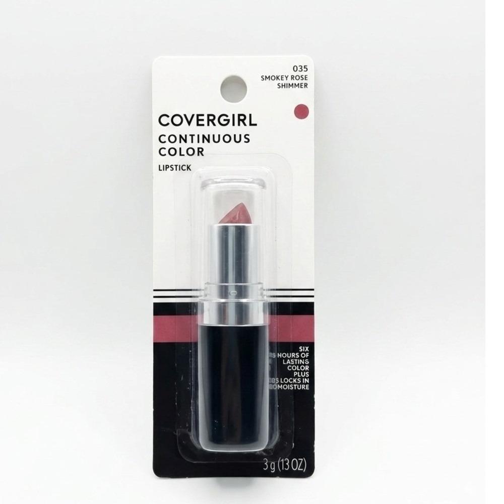 CoverGirl Continuous Color Lipstick 035 Smokey Rose Shimmer Discontinued HTF NEW